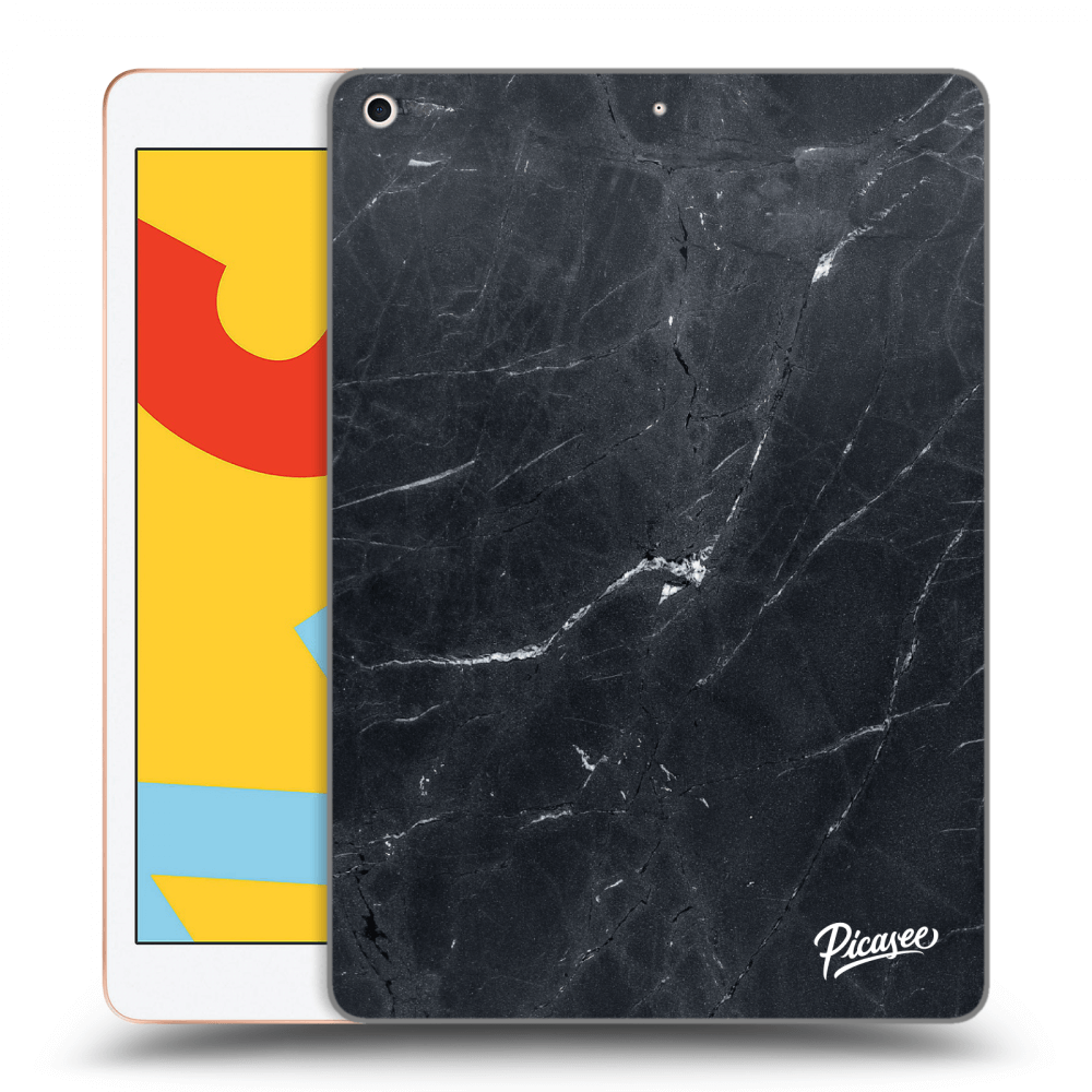 Picasee transparente Silikonhülle für Apple iPad 10.2" 2019 (7. gen) - Black marble