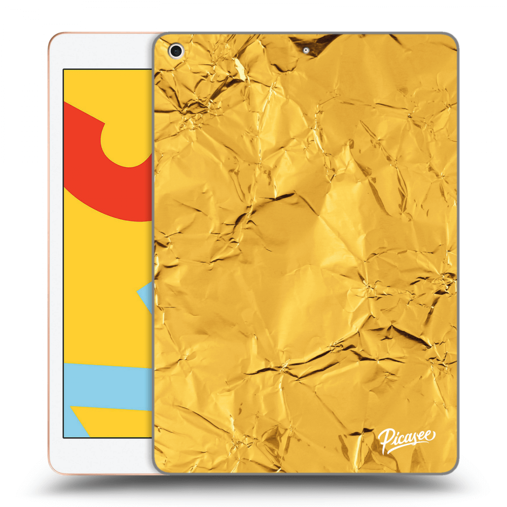Picasee Schwarze Silikonhülle für Apple iPad 10.2" 2019 (7. gen) - Gold