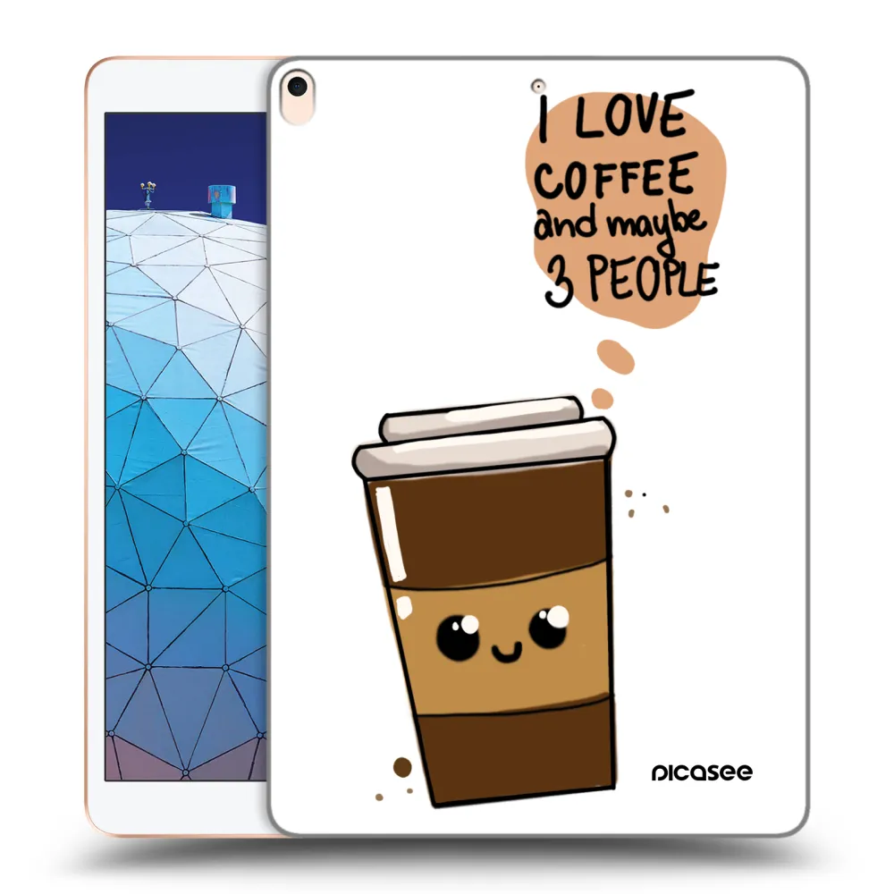 Picasee transparente Silikonhülle für Apple iPad Air 10.5" 2019 (3.gen) - Cute coffee