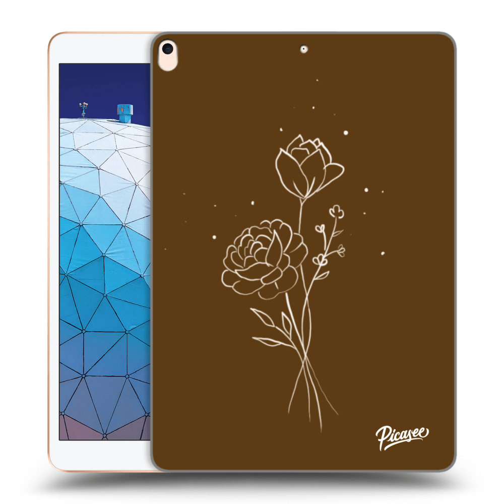 Picasee transparente Silikonhülle für Apple iPad Air 10.5" 2019 (3.gen) - Brown flowers