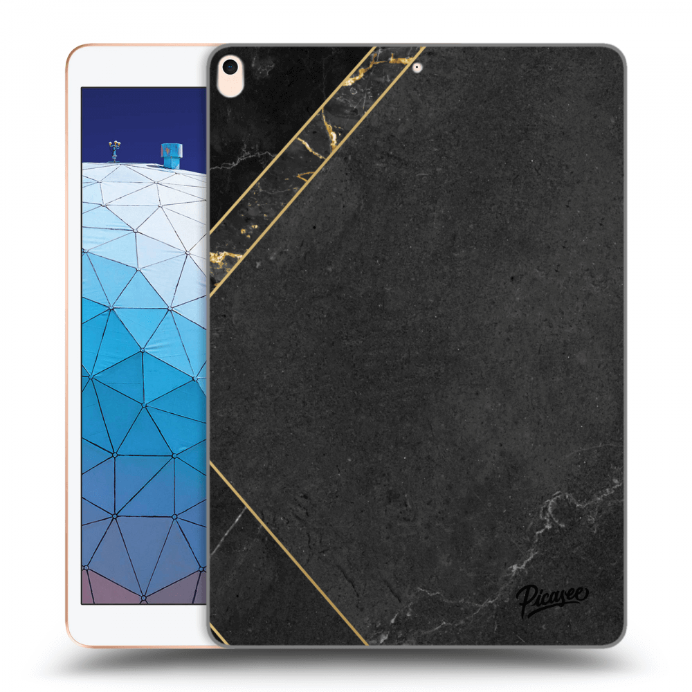 Picasee transparente Silikonhülle für Apple iPad Air 10.5" 2019 (3.gen) - Black tile