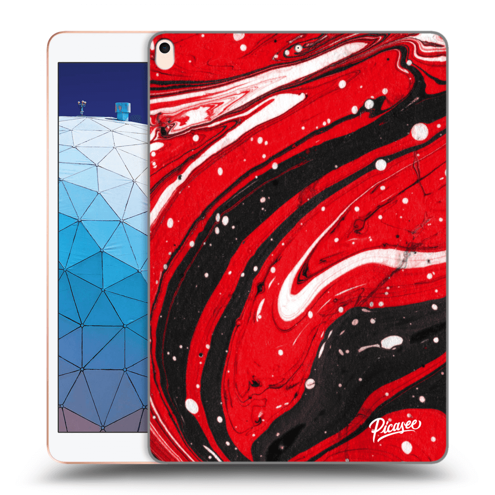 Picasee transparente Silikonhülle für Apple iPad Air 10.5" 2019 (3.gen) - Red black