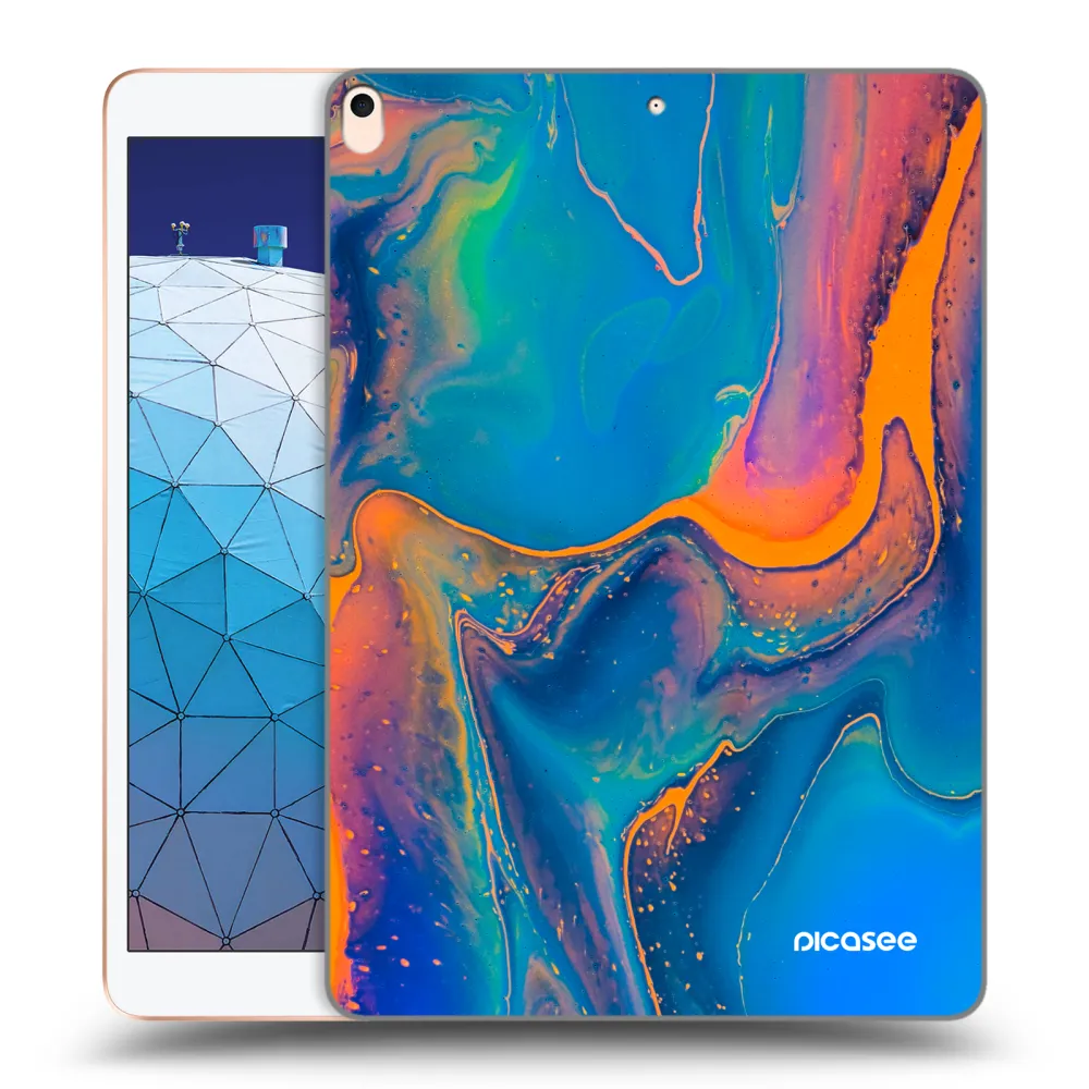 Picasee transparente Silikonhülle für Apple iPad Air 10.5" 2019 (3.gen) - Rainbow