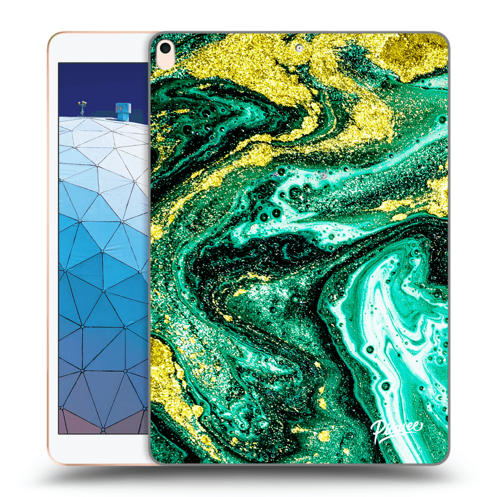 Picasee transparente Silikonhülle für Apple iPad Air 10.5" 2019 (3.gen) - Green Gold