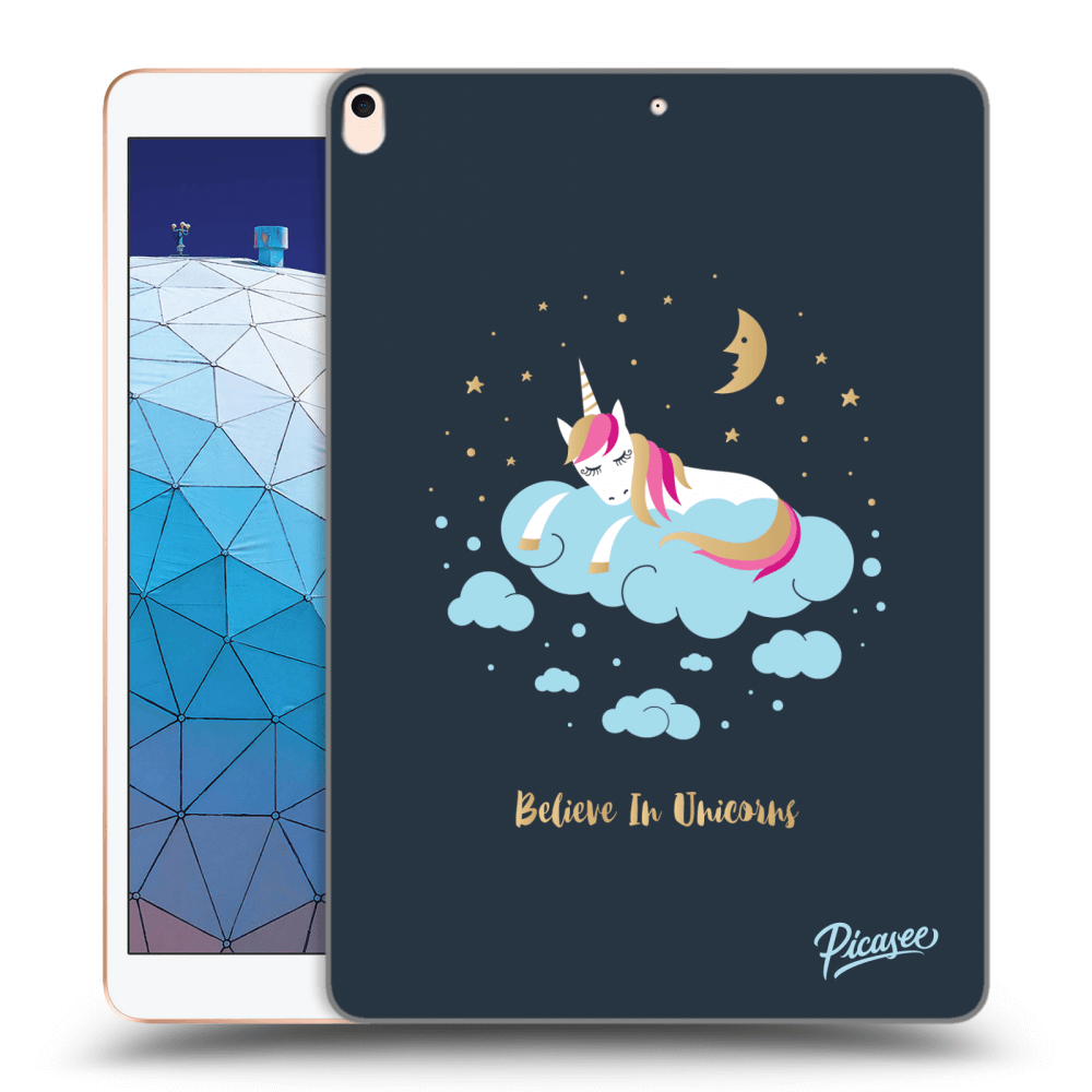 Picasee transparente Silikonhülle für Apple iPad Air 10.5" 2019 (3.gen) - Believe In Unicorns