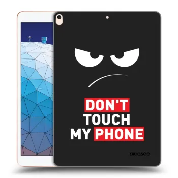 Picasee Schwarze Silikonhülle für Apple iPad Air 10.5" 2019 (3.gen) - Angry Eyes - Transparent