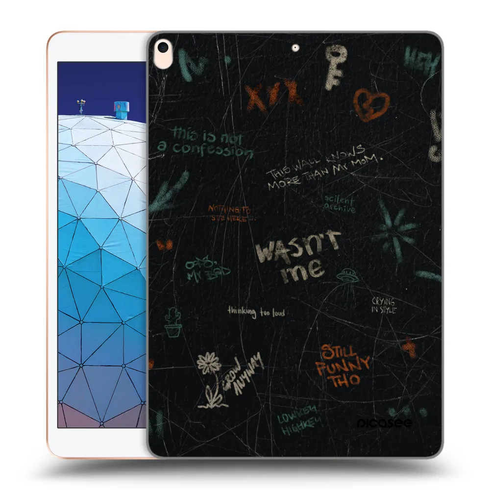 Picasee transparente Silikonhülle für Apple iPad Air 10.5" 2019 (3.gen) - CONFESSION