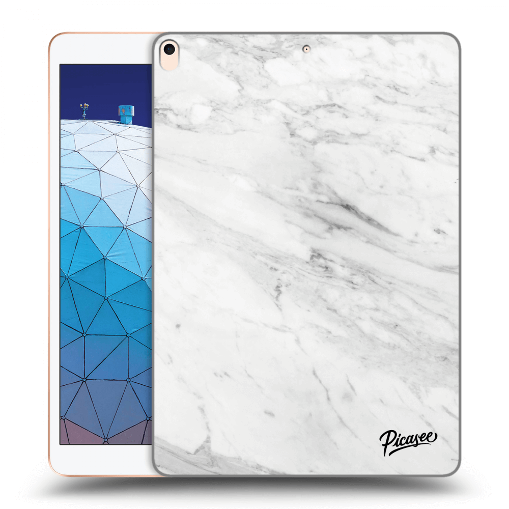 Picasee transparente Silikonhülle für Apple iPad Air 10.5" 2019 (3.gen) - White marble