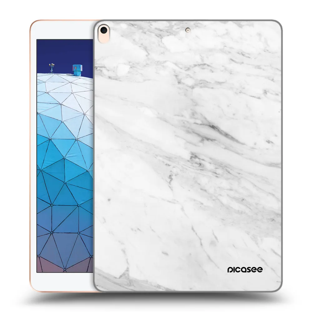 Picasee transparente Silikonhülle für Apple iPad Air 10.5" 2019 (3.gen) - White marble