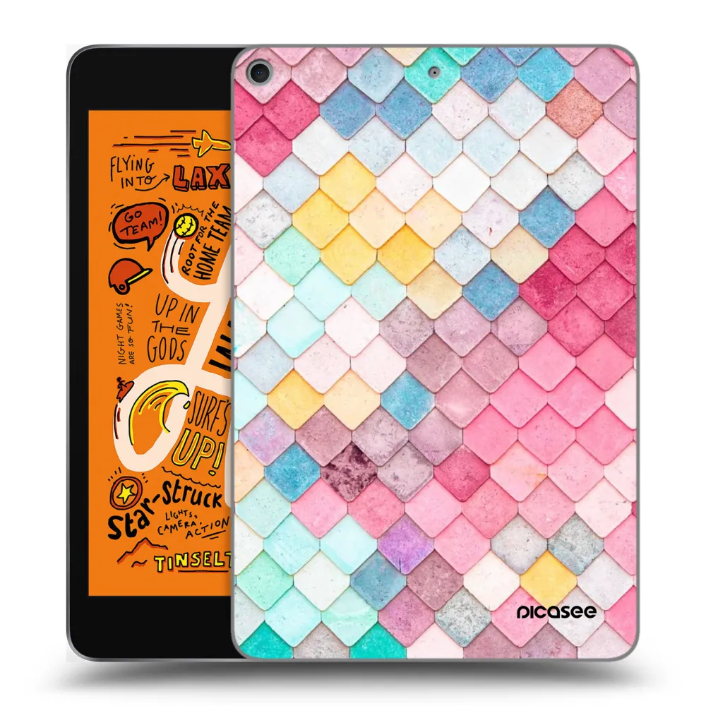 Picasee transparente Silikonhülle für Apple iPad mini 2019 (5. gen) - Farbiges Dach