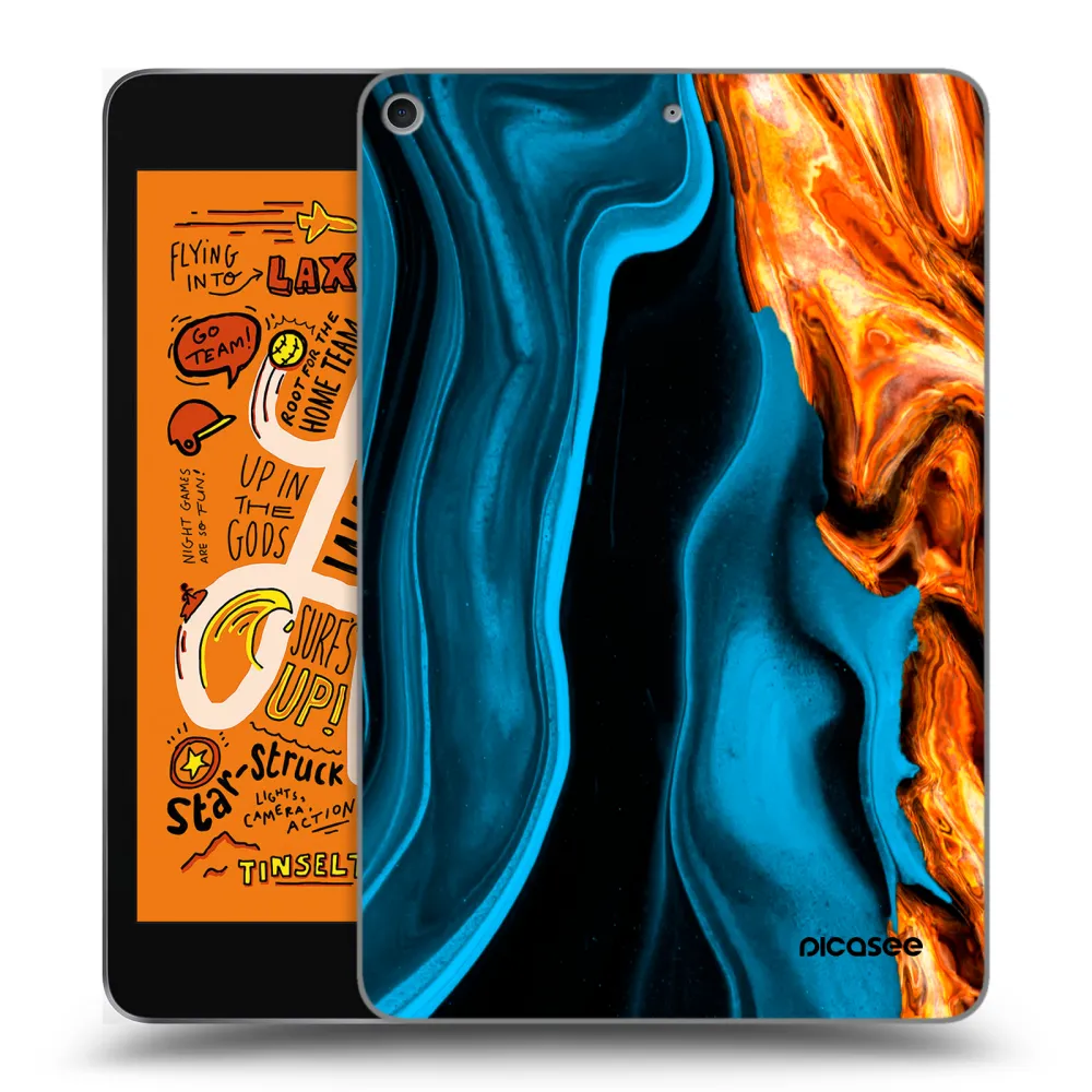 Picasee transparente Silikonhülle für Apple iPad mini 2019 (5. gen) - Gold blue