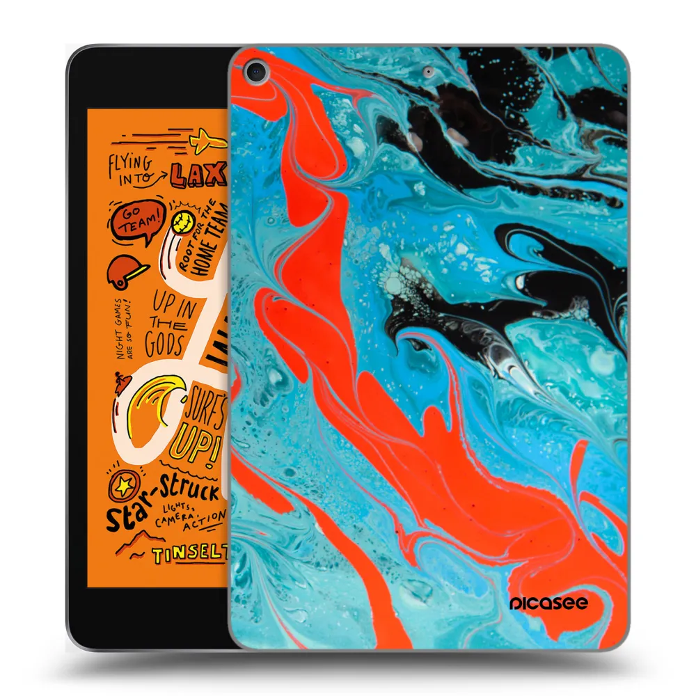 Picasee transparente Silikonhülle für Apple iPad mini 2019 (5. gen) - Blue Magma
