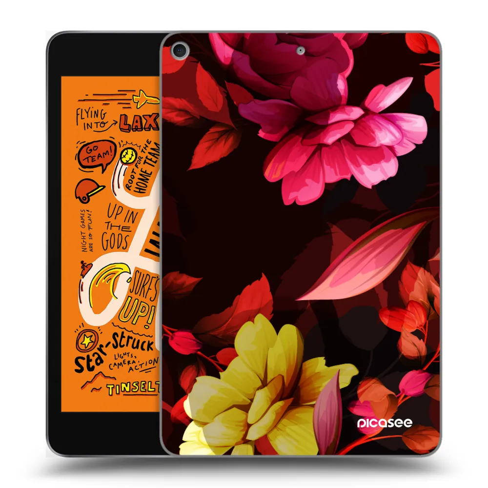 Picasee transparente Silikonhülle für Apple iPad mini 2019 (5. gen) - Dark Peonny