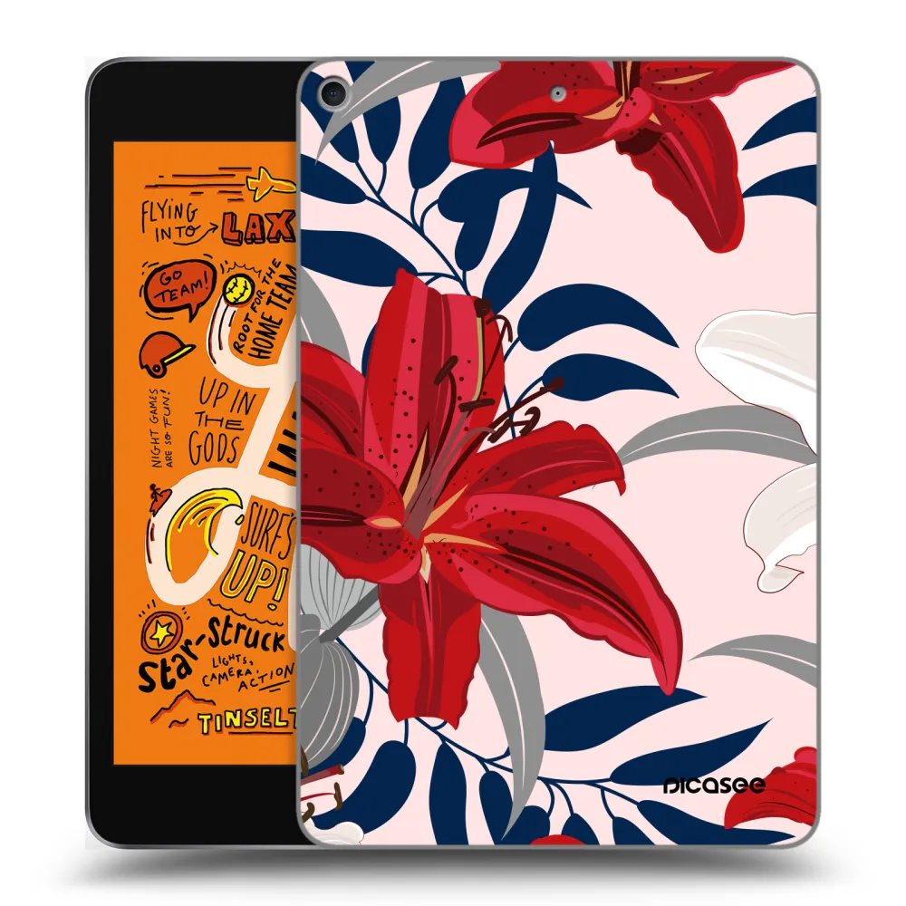 Picasee transparente Silikonhülle für Apple iPad mini 2019 (5. gen) - Red Lily