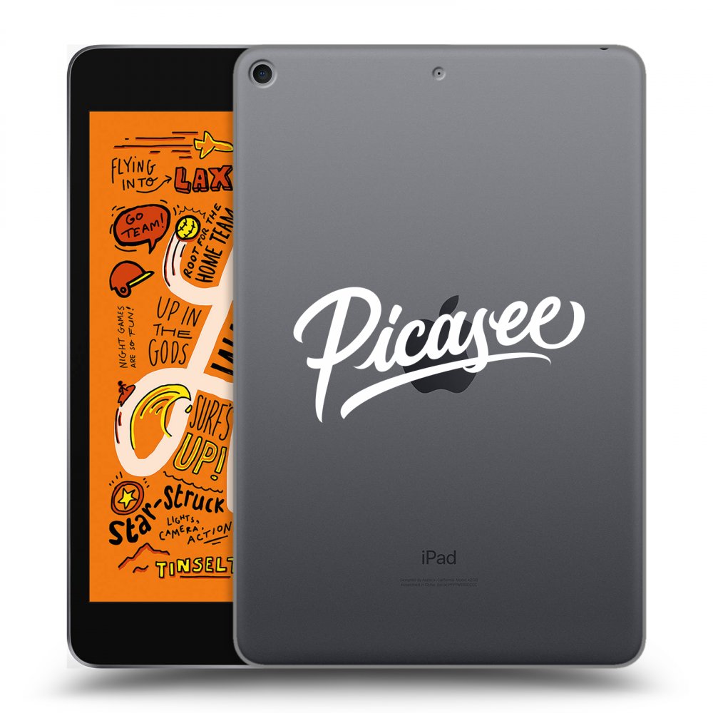 Picasee transparente Silikonhülle für Apple iPad mini 2019 (5. gen) - Picasee - old logo - white