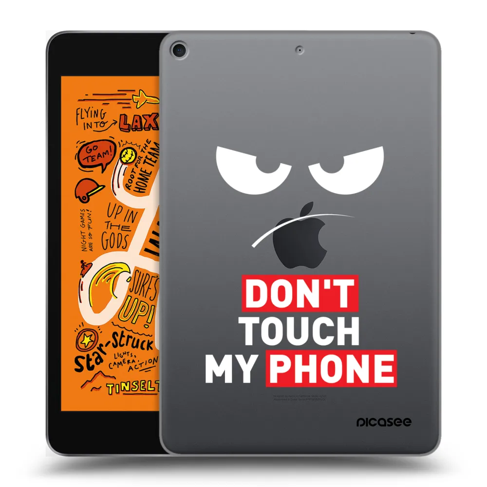 Picasee transparente Silikonhülle für Apple iPad mini 2019 (5. gen) - Angry Eyes - Transparent