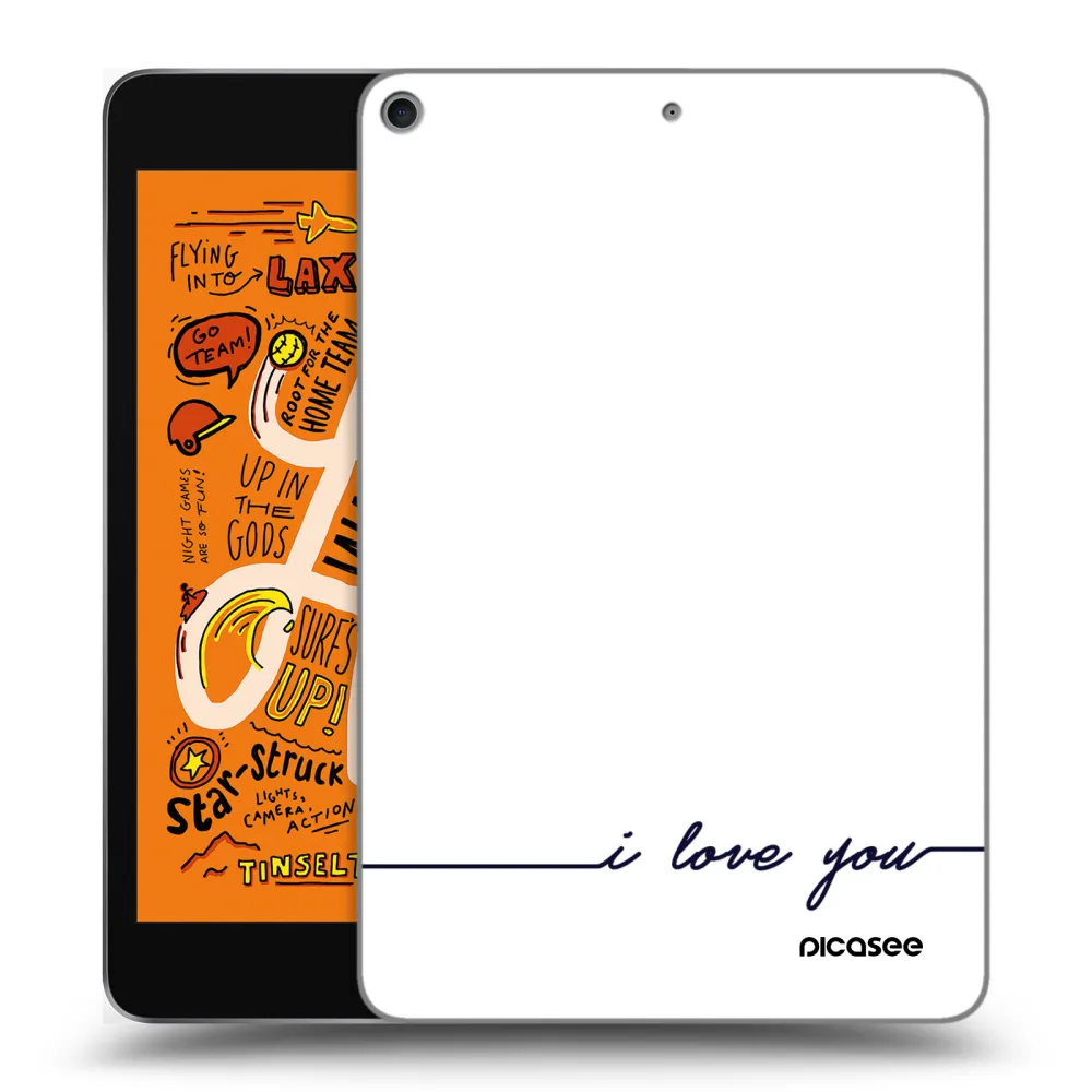 Picasee transparente Silikonhülle für Apple iPad mini 2019 (5. gen) - Ich liebe dich