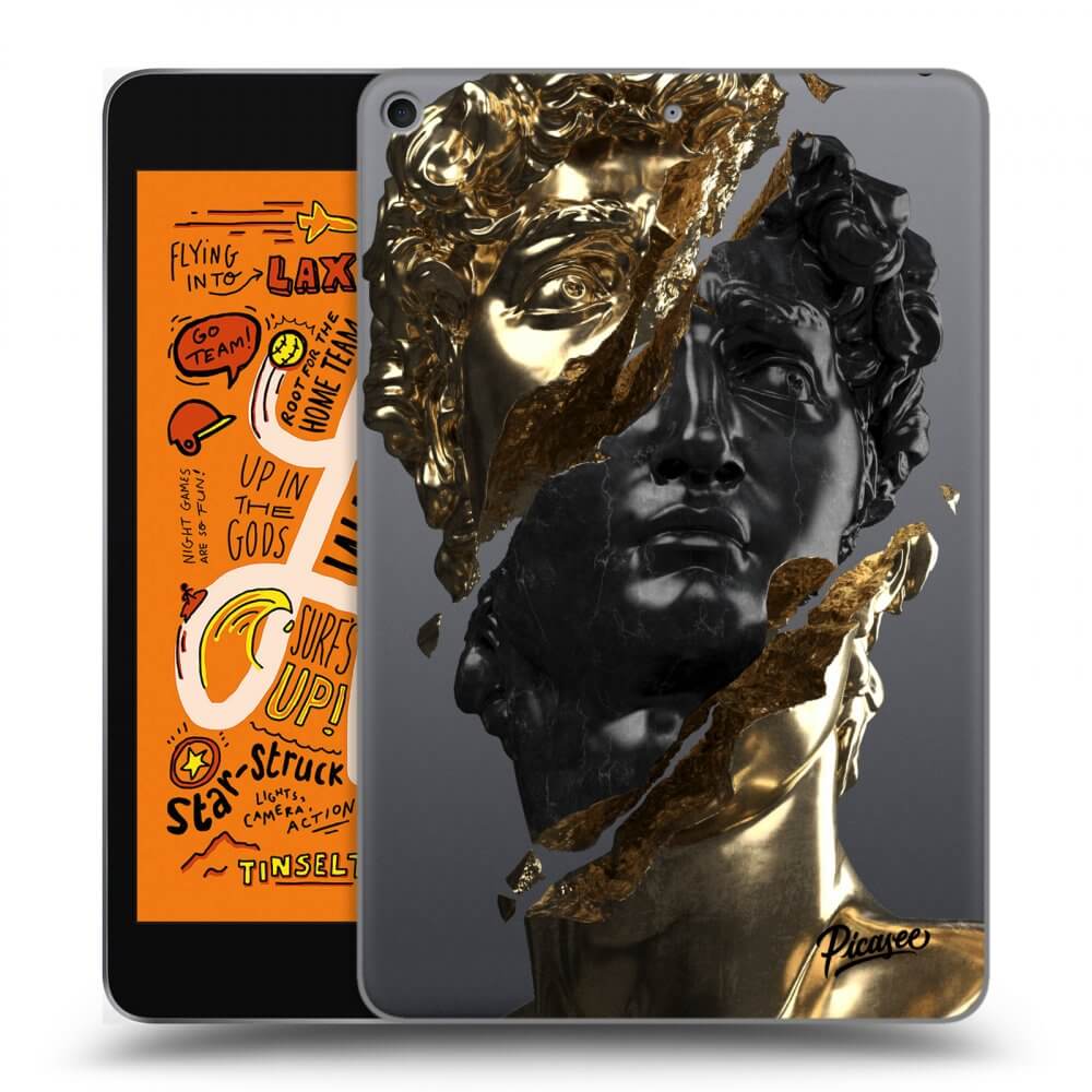 Picasee transparente Silikonhülle für Apple iPad mini 2019 (5. gen) - Gold - Black
