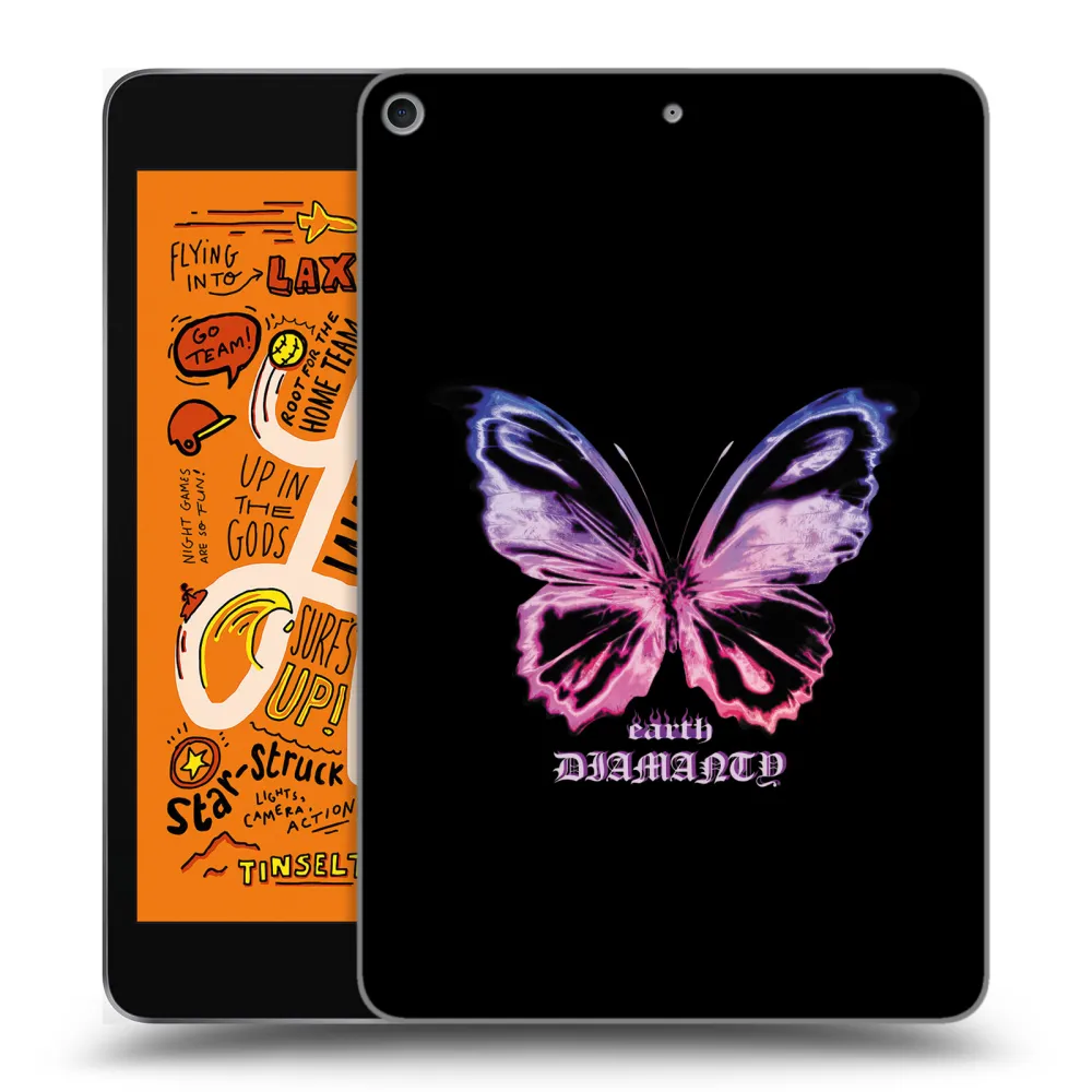 Picasee transparente Silikonhülle für Apple iPad mini 2019 (5. gen) - Diamanty Purple