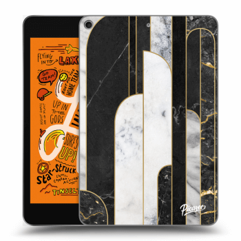 Picasee transparente Silikonhülle für Apple iPad mini 2019 (5. gen) - Black & White tile