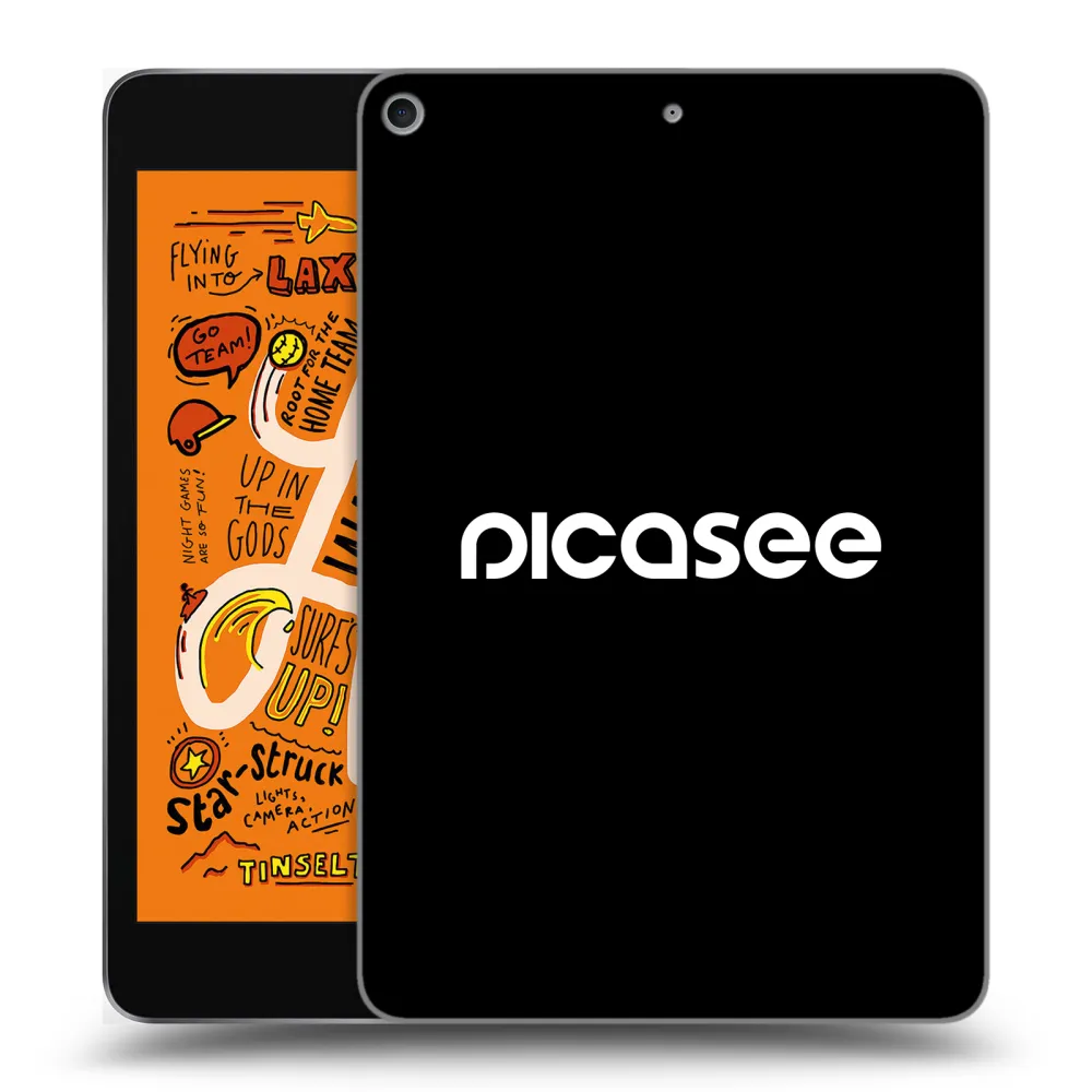 Picasee Schwarze Silikonhülle für Apple iPad mini 2019 (5. gen) - Picasee - new logo - white