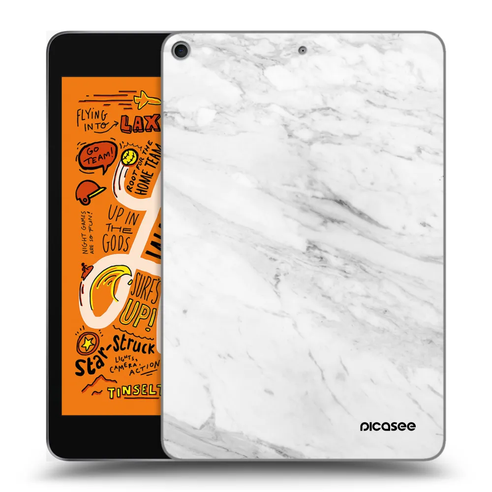 Picasee transparente Silikonhülle für Apple iPad mini 2019 (5. gen) - White marble