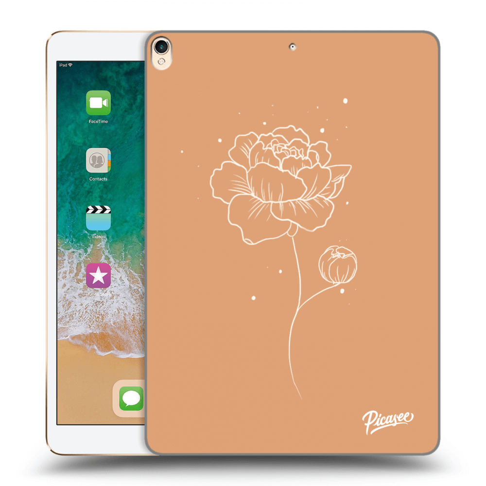 Picasee transparente Silikonhülle für Apple iPad Pro 10.5" 2017 (2. gen) - Peonies