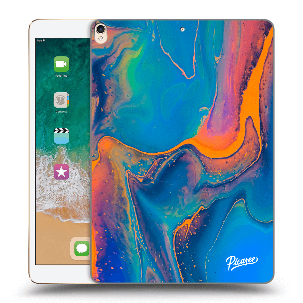 Picasee transparente Silikonhülle für Apple iPad Pro 10.5" 2017 (2. gen) - Rainbow