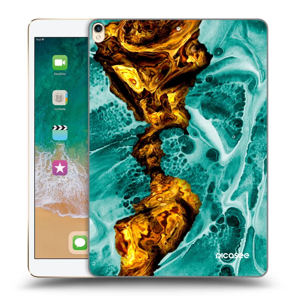 Picasee transparente Silikonhülle für Apple iPad Pro 10.5" 2017 (2. gen) - Goldsky