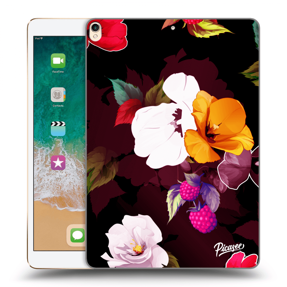 Picasee transparente Silikonhülle für Apple iPad Pro 10.5" 2017 (2. gen) - Flowers and Berries
