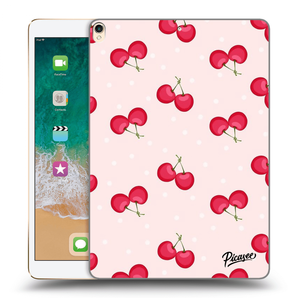 Picasee transparente Silikonhülle für Apple iPad Pro 10.5" 2017 (2. gen) - Cherries