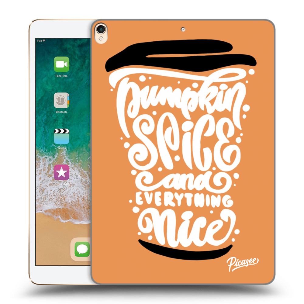 Picasee transparente Silikonhülle für Apple iPad Pro 10.5" 2017 (2. gen) - Pumpkin coffee