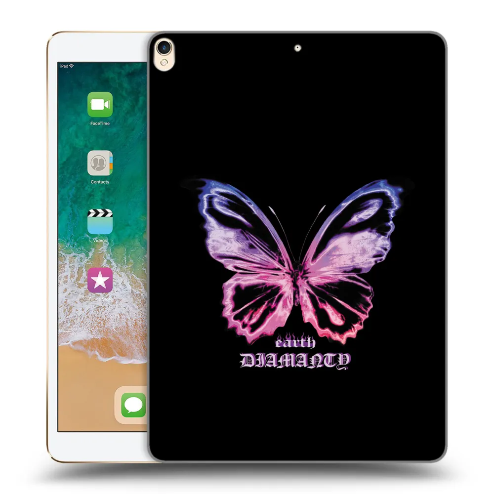 Picasee transparente Silikonhülle für Apple iPad Pro 10.5" 2017 (2. gen) - Diamanty Purple
