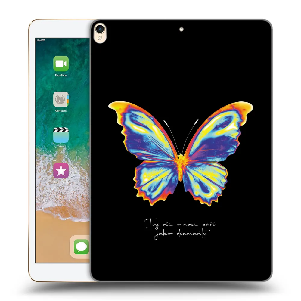 Picasee transparente Silikonhülle für Apple iPad Pro 10.5" 2017 (2. gen) - Diamanty Black