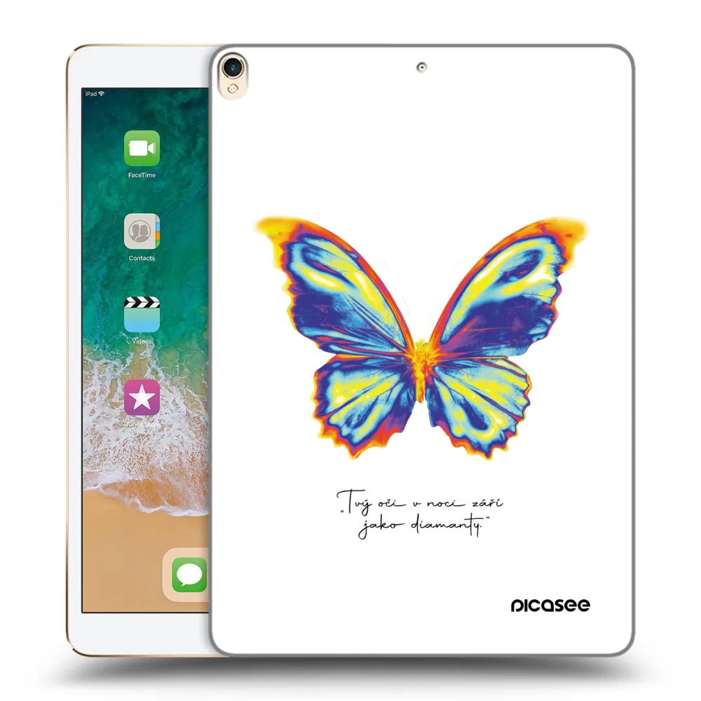 Picasee transparente Silikonhülle für Apple iPad Pro 10.5" 2017 (2. gen) - Diamanty White