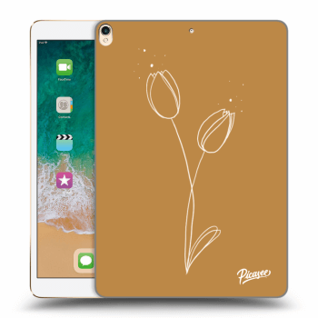 Picasee transparente Silikonhülle für Apple iPad Pro 10.5" 2017 (2. gen) - Tulips