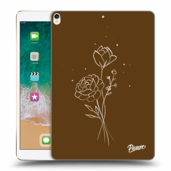 Picasee transparente Silikonhülle für Apple iPad Pro 10.5" 2017 (2. gen) - Brown flowers