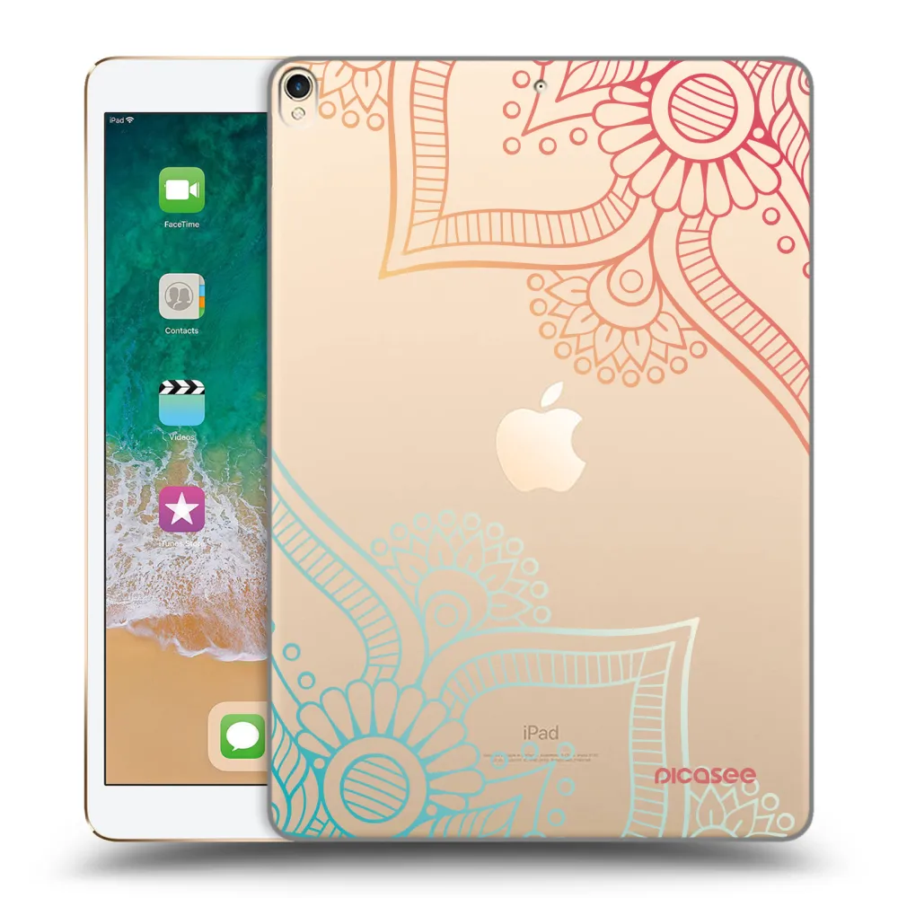 Picasee transparente Silikonhülle für Apple iPad Pro 10.5" 2017 (2. gen) - Blumenmuster