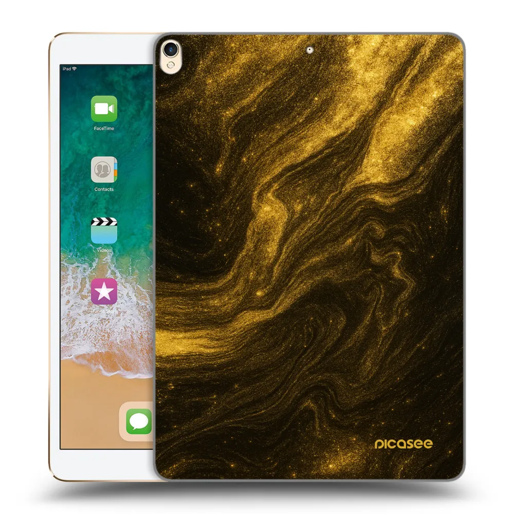 Picasee transparente Silikonhülle für Apple iPad Pro 10.5" 2017 (2. gen) - Black