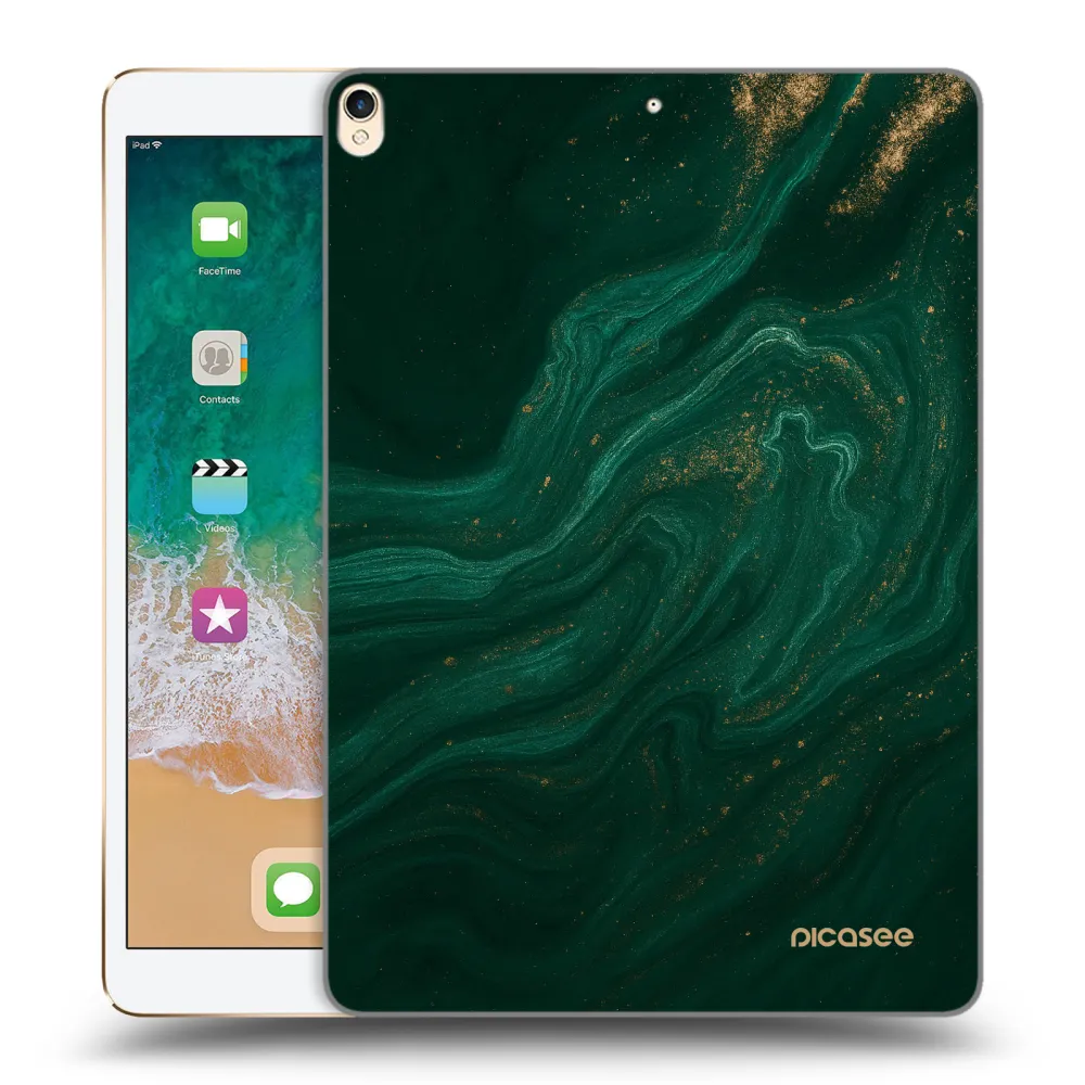Picasee transparente Silikonhülle für Apple iPad Pro 10.5" 2017 (2. gen) - Green