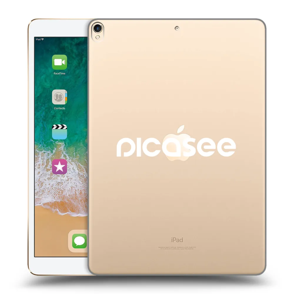 Picasee transparente Silikonhülle für Apple iPad Pro 10.5" 2017 (2. gen) - Picasee - new logo - white