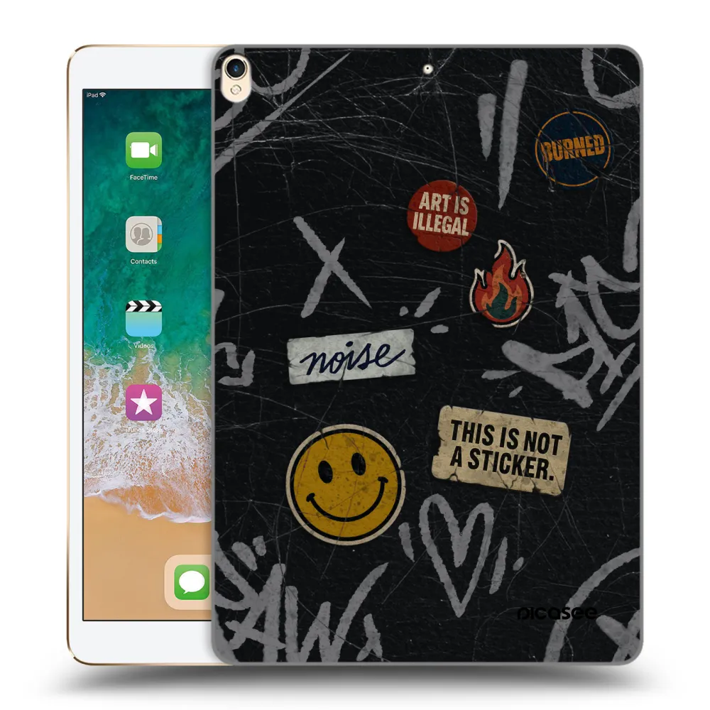 Picasee transparente Silikonhülle für Apple iPad Pro 10.5" 2017 (2. gen) - STICKERS x TAGS