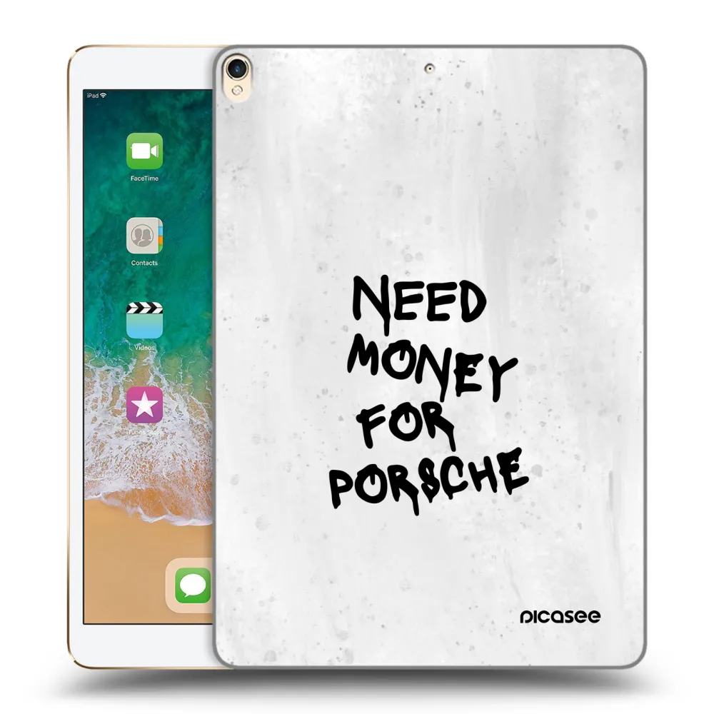 Picasee transparente Silikonhülle für Apple iPad Pro 10.5" 2017 (2. gen) - White Dollar