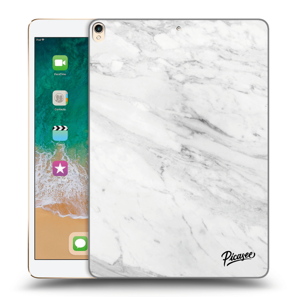 Picasee transparente Silikonhülle für Apple iPad Pro 10.5" 2017 (2. gen) - White marble