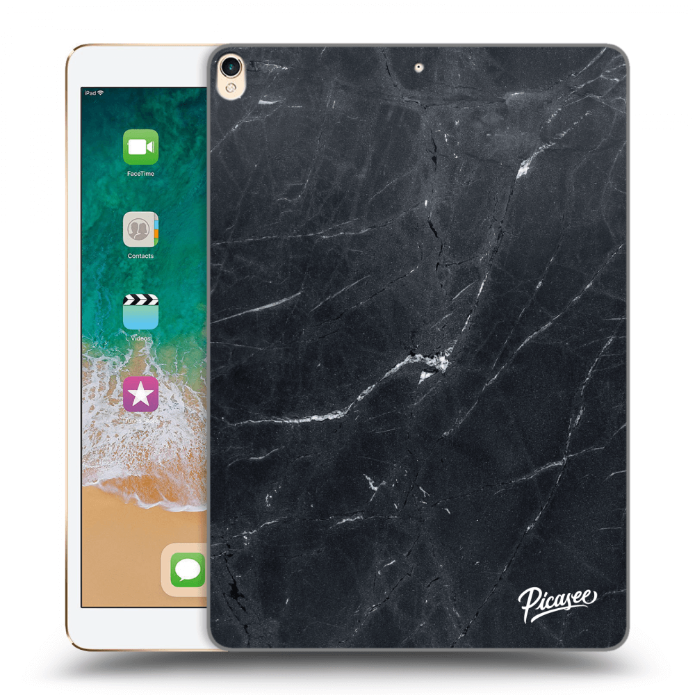 Picasee transparente Silikonhülle für Apple iPad Pro 10.5" 2017 (2. gen) - Black marble