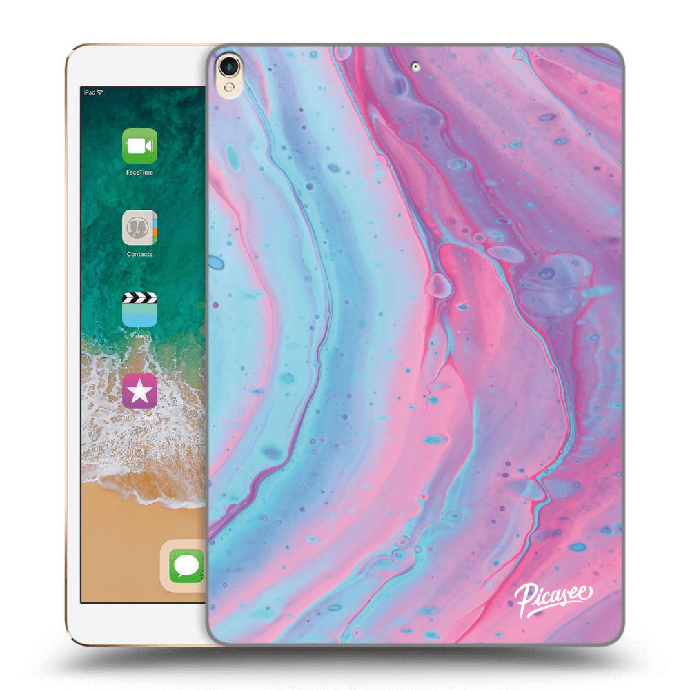 Picasee transparente Silikonhülle für Apple iPad Pro 10.5" 2017 (2. gen) - Pink liquid