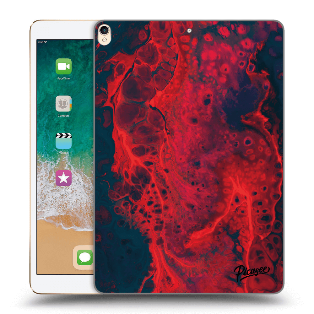 Picasee transparente Silikonhülle für Apple iPad Pro 10.5" 2017 (2. gen) - Organic red