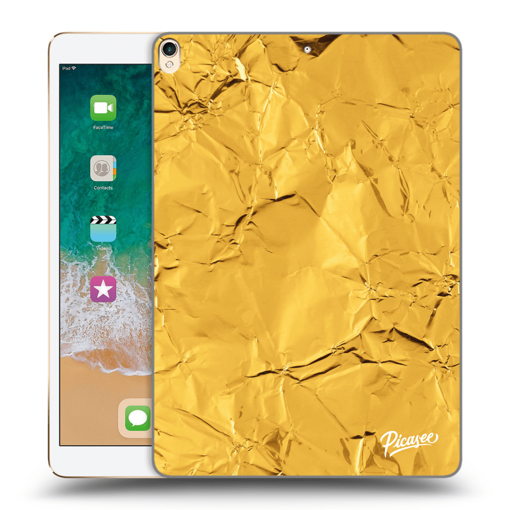 Picasee transparente Silikonhülle für Apple iPad Pro 10.5" 2017 (2. gen) - Gold