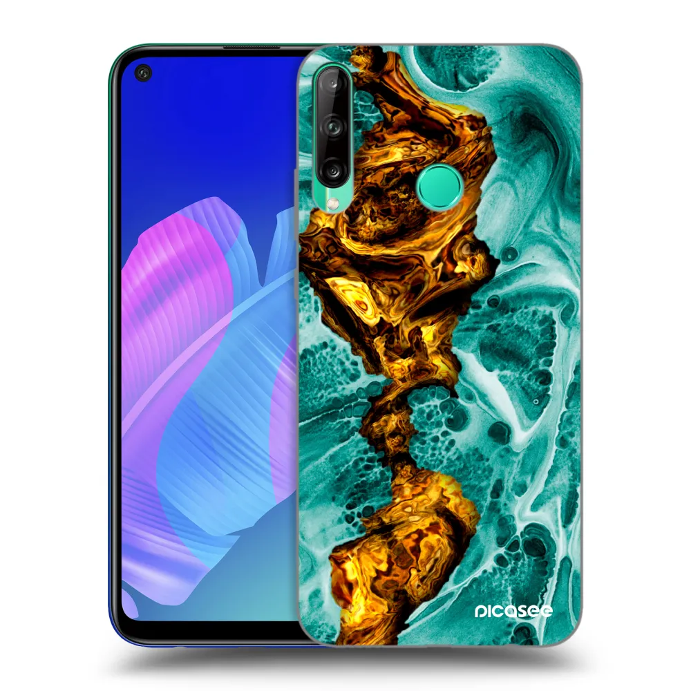 Picasee Huawei P40 Lite E Hülle - Schwarzes Silikon - Goldsky