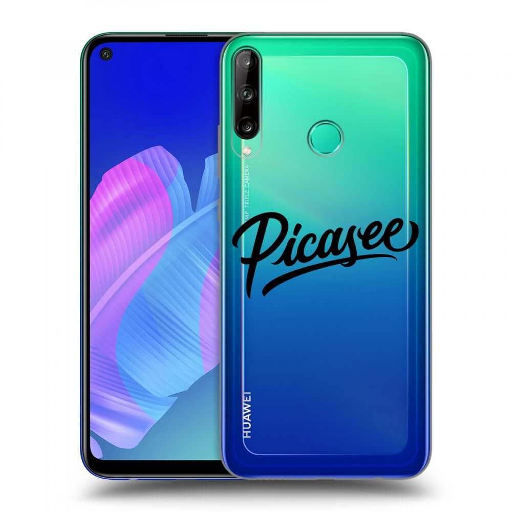 Picasee Huawei P40 Lite E Hülle - Transparentes Silikon - Picasee - old logo - black
